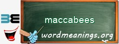 WordMeaning blackboard for maccabees